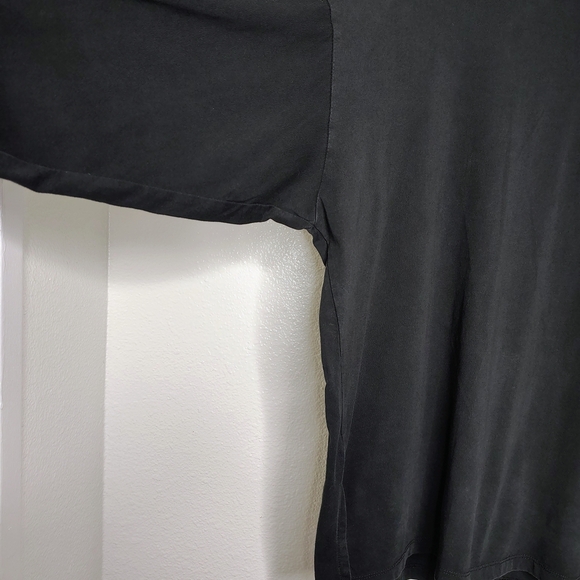 ASOS Black Cotton Long Sleeve Crew neck Shirt Sz Large - Picture 2 of 12